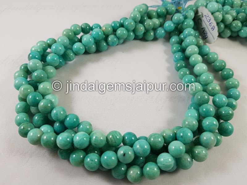 Amazonite Smooth Round Beads